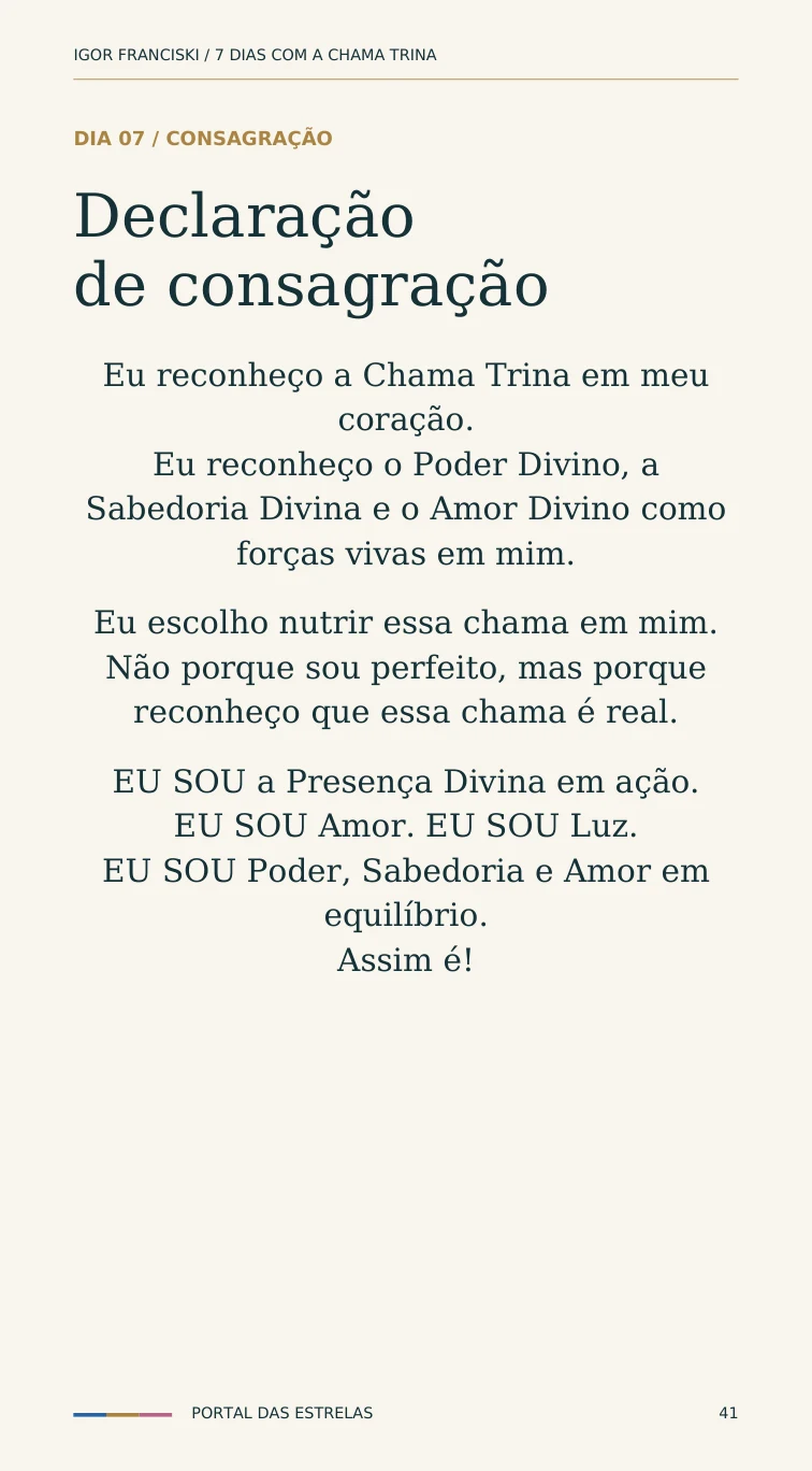 Declaração de Consagração